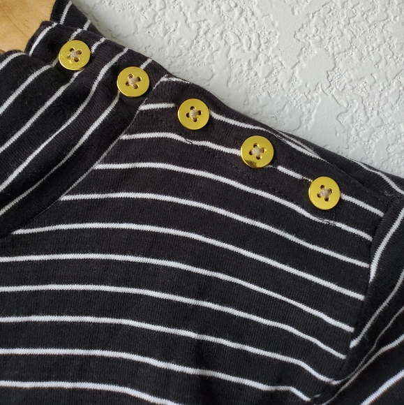 J.crew Factory striped mockneck ribbed top size M - Picture 5 of 14